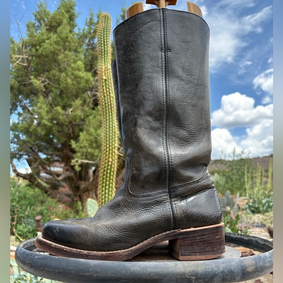 Frye Dark Leather Heeled Boots - Picture 6 of 16